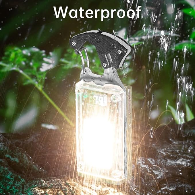 LED Small Flashlight, Keychain Light, COB Multi-Function Mini Work Light, 1000 Lumens Rechargeable, 8 Lighting Modes, Fire Starter, Seat Belt Cutter, Screwdriver, Green