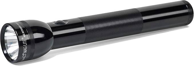 MagLite - S3D015 Maglite Heavy-Duty Incandescent 3-Cell D Flashlight in Display Box, Black