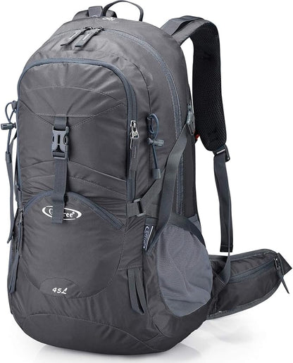 G4Free 45L Hiking Travel Backpack Waterproof with Rain Cover, Outdoor Camping Daypack for Men Women