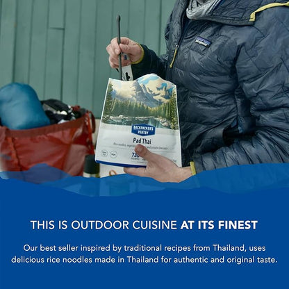Backpacker's Pantry Pad Thai - Freeze Dried Backpacking & Camping Food - Emergency Food - 23 Grams of Protein, Vegan, Gluten Free