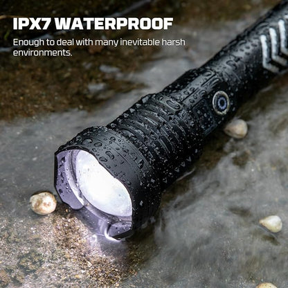 azamine Rechargeable Flashlights 990000 High Lumens - Super Bright LED Flashlight with 5 Modes, IPX7 Waterproof Powerful Flash Light for Camping Hiking