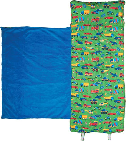 Stephen Joseph, Toddler All Over Print Nap Mat with Soft Blanket and Removable Pillow for Boys & Girls, Kids Sleeping Bag for Elementary, Daycare, Preschool with Carry Handle