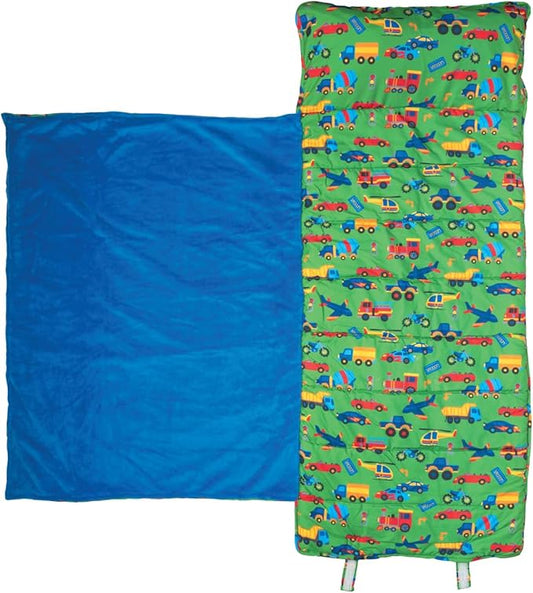 Stephen Joseph, Toddler All Over Print Nap Mat with Soft Blanket and Removable Pillow for Boys & Girls, Kids Sleeping Bag for Elementary, Daycare, Preschool with Carry Handle