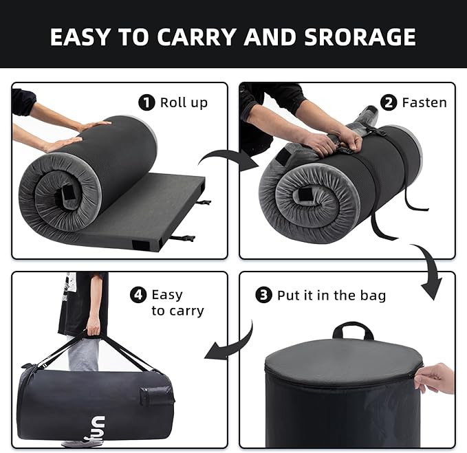 Sleeping Pad for Adults, Comfortable Thick Floor Sleeping Mats for Car Truck Tent with Removable Travel Bag