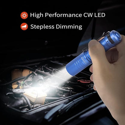 ThruNite Archer Pro V2 EDC Flashlight - 950 Lumens, USB-C Rechargeable, Tail Switch LED Penlight for Camping, Outdoor & Emergency - Cool White (Blue)