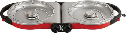 Coleman Fold N Go 2-Burner Propane Camping Stove, Portable Folding Camp Stove with Push-Button Instant Ignition, 2 Adjustable Burners with 20,000 BTUs of Power for Camping, Tailgating, BBQ, & More