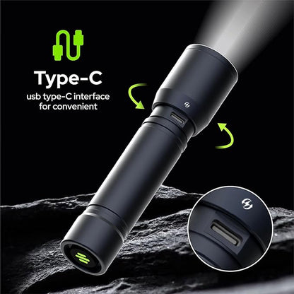 BEEFLY F1P Flashlight Rechargeable, Tactical Flashlights, Small LED Flash Light for Home Emergency, Camping,Outdoor, 3 Modes, 350 Lumens