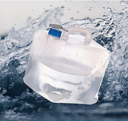 Cedilis 2 Pack 5.3 Gallon Collapsible Water Container with Spigot, Food Safe Water Storage Jug, BPA-Free Camping Water Storage Jug Canteen for Outdoor Hiking and Emergency, Portable, Foldable