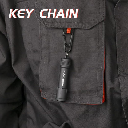 NICRON EDC Keychain Flashlight N1 Mini LED Light with AAA Battery, Portable Mini Light IPX7 Waterproof Build for Outdoor Camping etc.