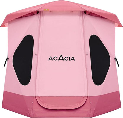 ACACIA Beach Tent Sun Shelter | 4-Person Portable Camping Tent with UPF 50+ Protection | Easy Setup Pop up Sun Shade | 10×10ft Privacy Sunshade for Camping & Backyard