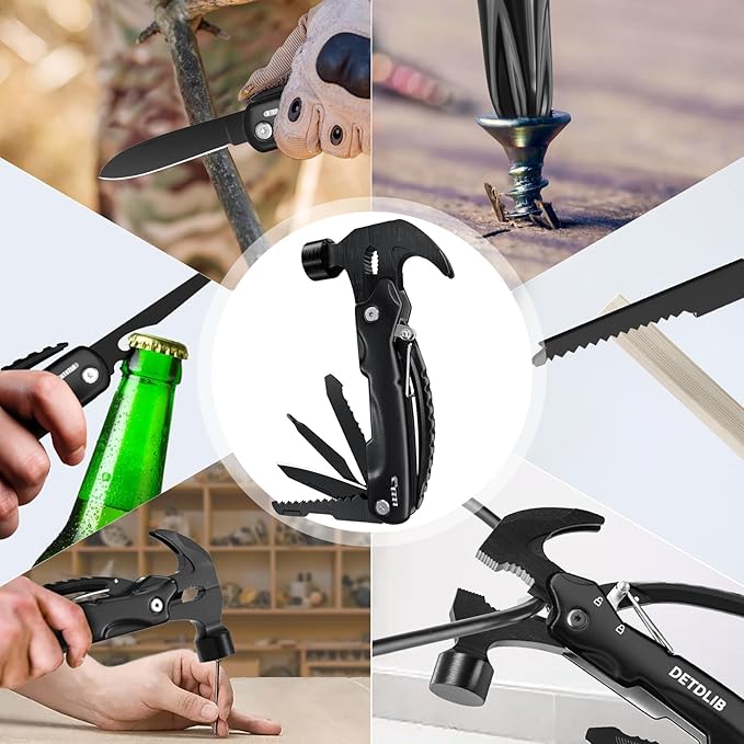 Empower Your Outdoors with the 12-in-1 Multitool Hammer,The Perfect Male Gift Set for Camping Enthusiasts, Father's Day Celebrations