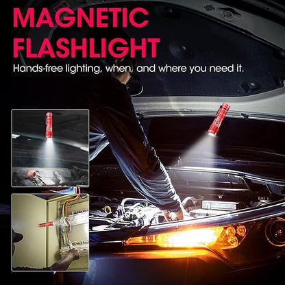Rechargeable Flashlight High Lumens, 12000 High Lumens Super Bright Flash Light, 1500 Meter Long-Range Zoomable LED Flashlights for Emergency, EDC, Searching, Waterproof Flashlight Dimmable Red 2Pcs