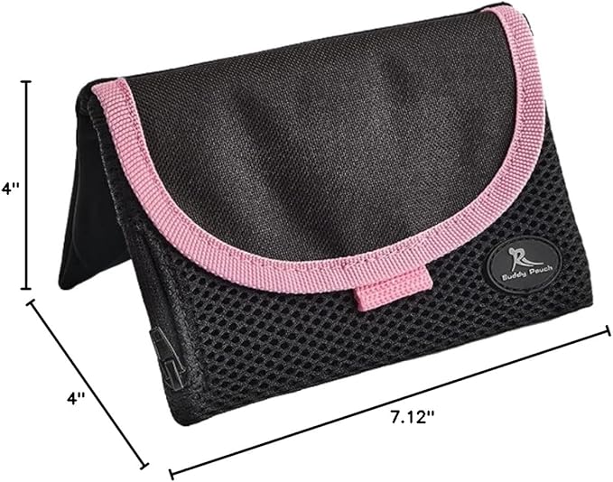Running Buddy Unisex Running Fanny Pack - Men & Women | Walking, Traveling Waist Pack | Beltess, Chafe & Bounce Free | Water-Resistant & Magnetic Closure | L, XL, XXL | Black or Black & Pink