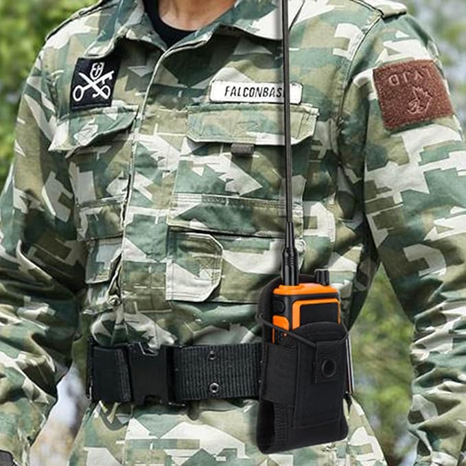 BAOFENG Tactical Pouch Walkie Talkie Bag Molle Radio Pouch Portable Radio Case Outdoor Nylon Case Holster Pouch Bag UV-5R BF-F8HP 5RM UV-21R Quangsheng UV-K5 8 K5PLUS AR-152 UV-17R Two Way Radio