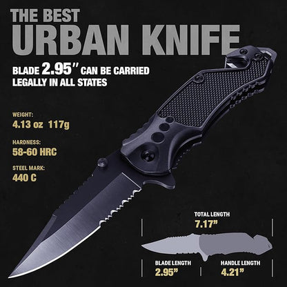 Father Day Gifts - Legal Pocket Knife for Stepdad & Father - Mens Gift Ideas - Best Father’s Day Gifts - Cool Folding Knives - Birthday Gifts for Men - Presents for Dad Husband Boyfriend - 6680 G