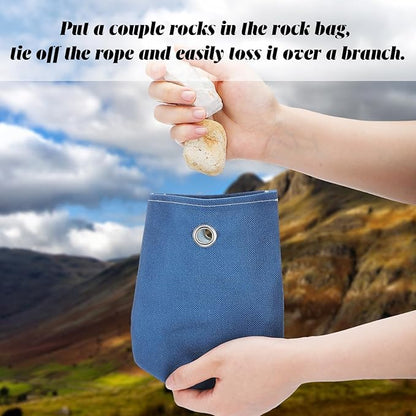 2 Sets Bear Food Bag Hanging System Ultralight Food Bag Hanging System Include 10 L Waterproof Bear Bag for Food Backing, Pulley System, Nylon Ropes and Clips for Camping Backpacking