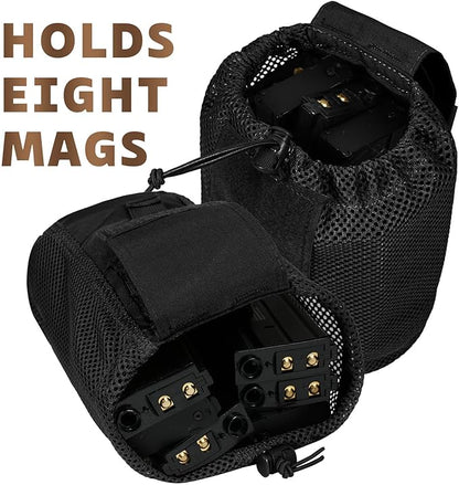 Dump Pouch Tactical Molle Mesh Pouches,Lightweight Range Compact Micro Drawstring Foraging Roll Up Foldable Recovery Ar Mag Tool Pack,EDC Drop Net Storage Belt Bag.…