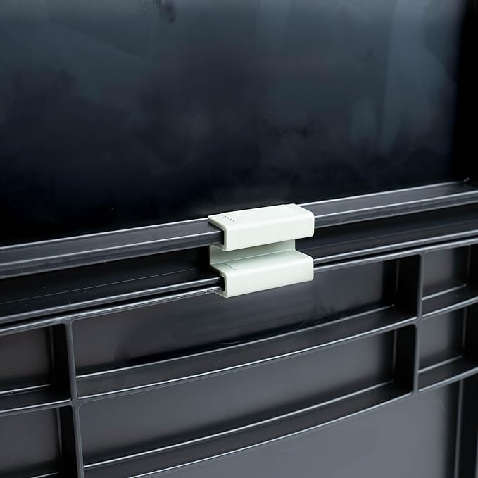 BOXIO - Clip 6 Mounting Clips Products and Euro Boxes in Sage Green, Small