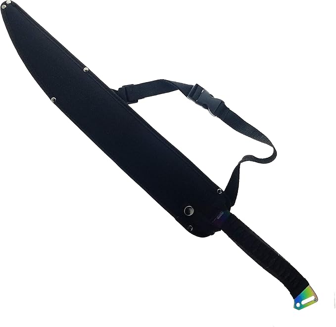 Fantasy Fixed Blade Machete with Nylon Carrier. for Camping, Collections, Outdoor Sports, Gifts