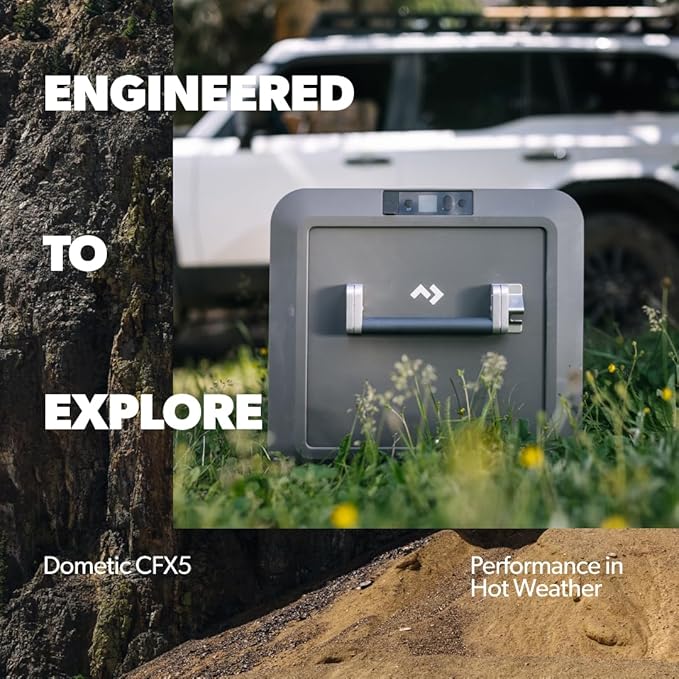 Dometic Portable Refrigerator and Freezer with ICE Maker, Powered by AC/DC or Solar