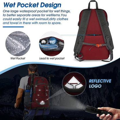 IGOLUMON Hiking Backpack 40L Packable Lightweight Camping Backpack Men Women Waterproof Hiking Daypack Outdoor Travel Daypack