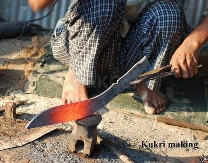 12" Blade World War I Historic Kukri - Hand Forged Full Tang Blade Khukri - Traditional Authentic Outdoor Kukris - Handmade in Nepal