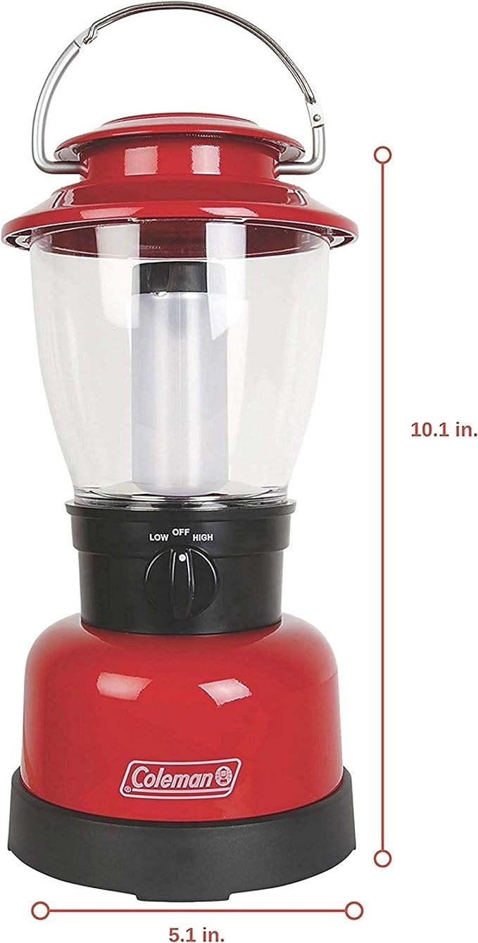 Coleman Personal LED Lantern with 4D Battery, Water and Impact-Resistant Lantern with Carry Handle Shines up to 700 Lumens, Lifetime LED Lights Never Need Replacing