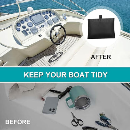 Boat Organizers and Storage Bag for Fishing Kayaking Boating Climbing Cycling Camping,Small Cargo Pocket Cockpit Pouch Back Seat Storage Organizer for Bed Car Pontoon Boat Phone Accessories Key Holder