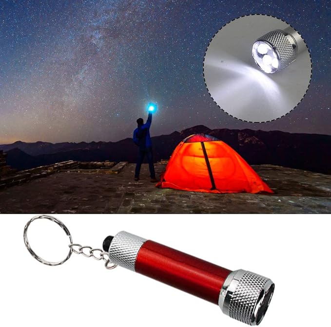 Bantoye 20 Packs Mini LED Flashlights, 2.7 Inch Pocket Flashlight Keychain 5 Bulbs LED for Kids, Camping, Party, 5 Colors