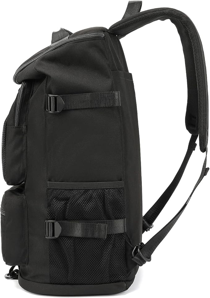 Gym Duffle Bag Backpack 4-Way Waterproof with Shoes Compartment for travel Sport Hiking laptop (Black)