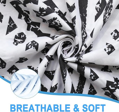 Bnuitland Black and White Boho Pattern Beach Towel (35X75 inches), Oversized Quick Dry Absorbent Sand Free, Cute Towels for Travel Swimming Pool Picnic, 90% Polyester and 10% Polyamide
