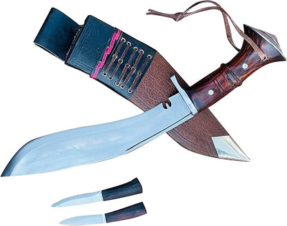 10" Hand Forged Full Tang Blade Service No 1 Guard Kukri, Traditional Highly Graded Carbon Steel Khukuri