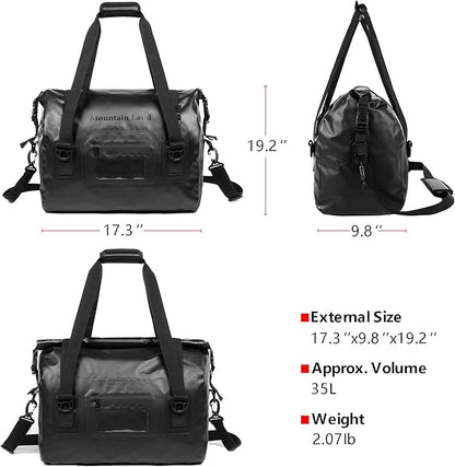 Mountain Land Waterproof Duffel Bag Heavy Duty Water Proof Motorcycle Bag Roll Top Dry Travel Bag with Large Storage Space for Traveling, Camping, Kayaking, Fishing, Rafting, Boating,Gym