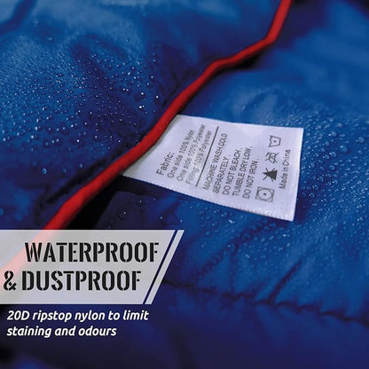 Outdoor Puffy Camping Blanket, Lightweight Down Alternative Puffy Printed Camping Large Ultra Warm Hammock Top Quilt Waterproof Blanket for Traveling Picnic Beach Party Cold Weather (Navy)