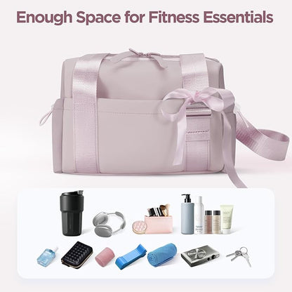 Mini Gym Bag for Women Girls Small Gym Tote Bag with Wet Compartment Waterproof Travel Duffle Bag Cute Workout Sport Bag