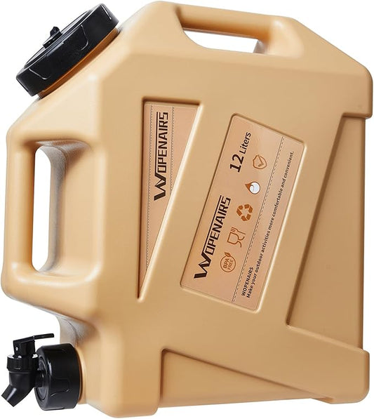 Canteens Water Container with Spigot with 3.2 Gallon (12L) Portable No Leakage for Camping,Vehicle, Car, Hiking, Hurricane Supplies