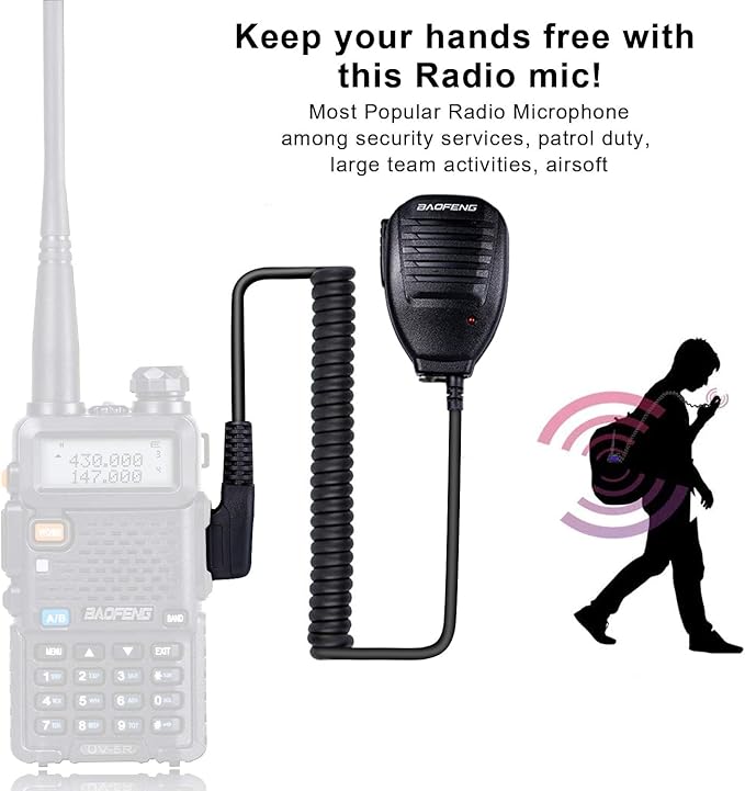 BaoFeng UV-5R 8 Watt Ham Radio BaoFeng Radio with Extra 1800mAh Battery and 771 Antenna Dual Band Ham Radio Handheld Includes Full Kit Walkie Talkie