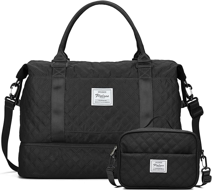 Travel Duffel Bag,Sports Tote Gym Bag,Shoulder Weekender Overnight Bag for Women
