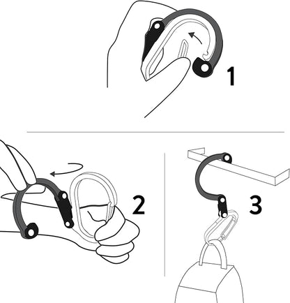 GEAR AID HEROCLIP Carabiner Gear Clip and Hook (Mini) for Travel