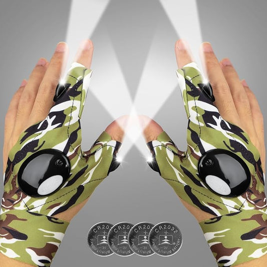 Mylivell LED Flashlight Gloves Stocking Stuffers Christmas Birthday Gifts for Men Dad Father Boyfriend Husband, Unique Cool Gadgets Tools for Repairing Fishing Camping for Him Who Have Everything