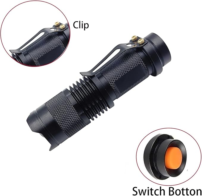 Red Light Flashlight, Single Mode Mini LED Flashlight for Astronomy, Aviation, Outdoor Activities, Night Observation