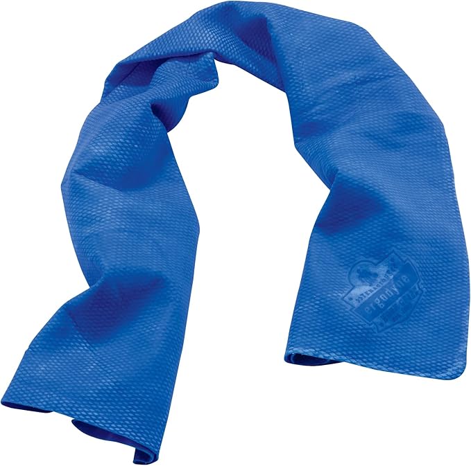 Ergodyne Chill-Its 6602 Evaporative Cooling Towel, Blue 13 inches x 29.5 inches