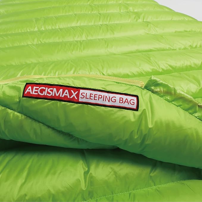 Mini 6 Degree 800FP Goose Down Sleeping Bag Ultralight Down Sleeping Bag for Backpacking and Camping for Men & Women (Green, Regular)