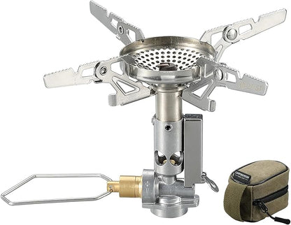 CAMPINGMOON Compact Foldable Stove w/Micro Regulator w/4Flex w/igniter XD-2F