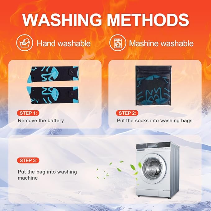 Heated Socks for Men Women 5000mAh APP Control Battery Heated Socks Rechargeable Washable Electric Socks Foot Warmer for Hiking Biking Camping Skiing Hunting Outdoor Work Warm Socks