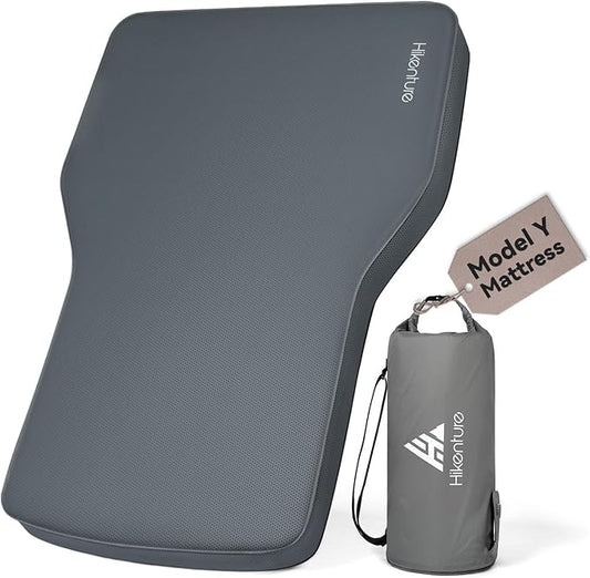 Hikenture Self Inflating Sleeping Pad for Tesla Model Y, Ultra Thick Car Camping Mattress Bed for Model Y, Insulated Double Sleeping Pad with Foam, R-Value 13 Camping Pad for All Season