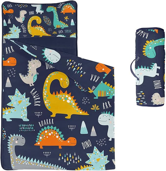 Space Nap Mat - Space Ship Galaxy Sleeping Bag with Removable Pillow - Daycare and Sleepovers Preschool Kindergarten Bedding Set for Kids Toddler Boys Girls