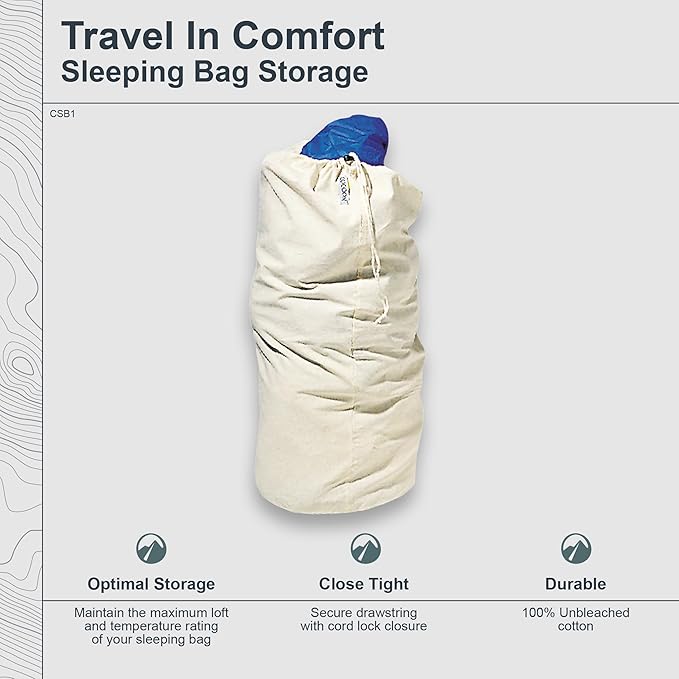 Cocoon - Premium - Sleeping Bag Storage Sack Cotton - Natural - One Size