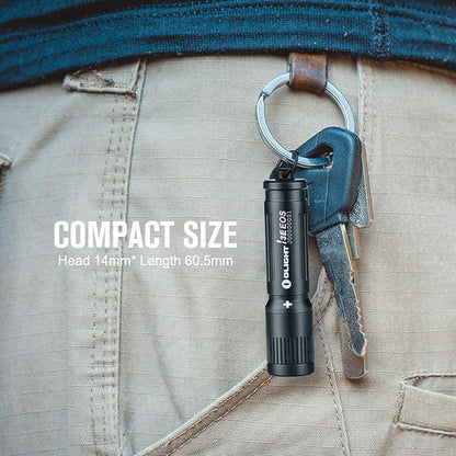 OLIGHT 90 Lumens i3E EOS PMMA TIR Lens AAA Flashlight Compact Keychain Flashlight EDC Flashlight for Night, Camping(Black)