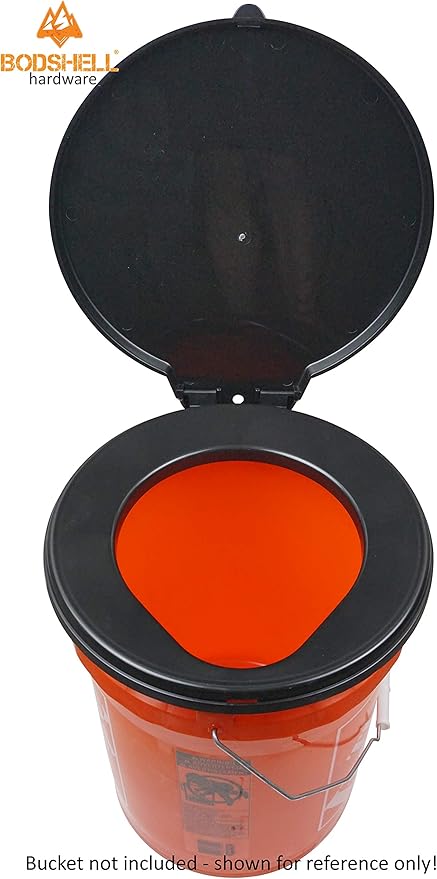 Portable Toilet Seat Lid Bundle with Sanitation Kit - for Emergencies and Camping, fits 5 Gallon Bucket (Lid and Sanitation Kit)